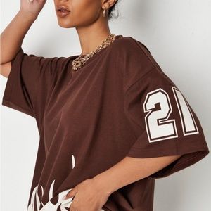 Jordan Lipscombe x Missguided flame oversized tshirt
